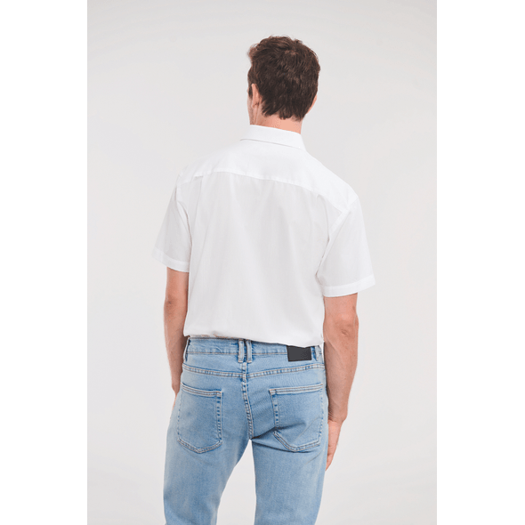 Russell | Camisa de homem de manga curta em popeline Russell | Camisa de homem de manga curta em popeline
